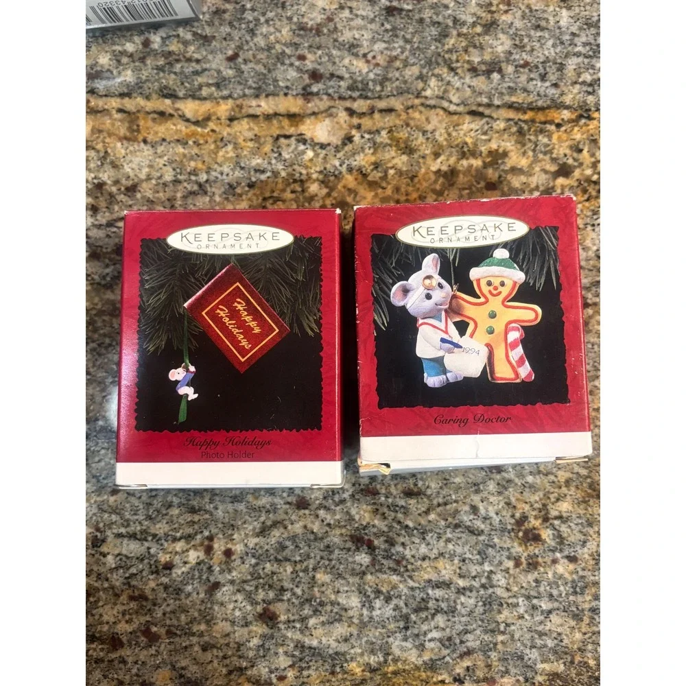 Vintage Hallmark Keepsake Ornament Lot‎ 10pc 1980s 1990s Santa Maxine Reindeer
